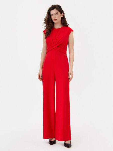 Calvin Klein Kombinezon K20K208177 Czerwony Wide Leg. Czerwone sukienki damskie Calvin Klein, bez wzorów, z syntetyku, bez kołnierzyka, bez ramiączek. Za 519.99 zł.