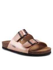 CMP Klapki Eco Thalitha Wmn Slipper 3Q91016 Różowy. Czerwone klapki damskie CMP, bez wzorów, ze skóry, bez obcasa, bez zapięcia. Za 189.99 zł.