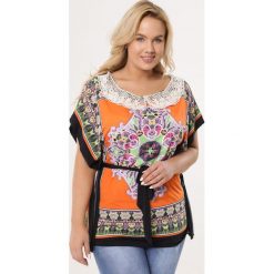 Pomarańczowa Tunika Wrecker. Brązowe tuniki damskie Born2be, l, z aplikacjami, z dzianiny, bez ramiączek. Za 49.99 zł.