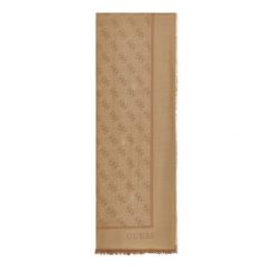 Szal Guess. Brązowe szaliki damskie Guess, z aplikacjami. Za 234.99 zł.