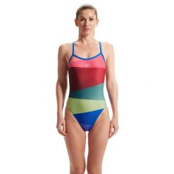 Strój Kąpielowy Speedo Placement Digital Turnback – Czerwony/Zielony Rozmiar 42. Czerwone stroje kąpielowe damskie Speedo, bez wzorów. Za 1,533.66 zł.