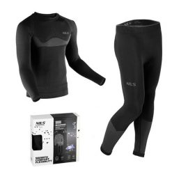 Bielizna termoaktywna męska Nils Magnus BTZ0464 czarna - set L/XL. Czarna buty zimowe męskie Nils, na zimę, bez wzorów, z elastanu, bez obcasa, bez zapięcia. W wyprzedaży za 122.60 zł.