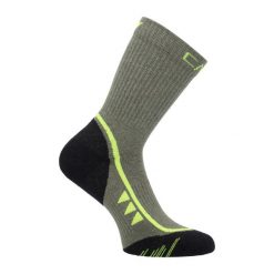 Skarpety trekkingowe średnie CMP Supersoft 50. Zielone skarpety męskie CMP, z bawełny, bez zapięcia. Za 59.99 zł.