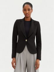 Rinascimento Marynarka CFC0122735003 Czarny Regular Fit. Czarne marynarki i żakiety damskie Rinascimento, bez wzorów, z syntetyku, bez kołnierzyka, bez ramiączek. Za 369.99 zł.