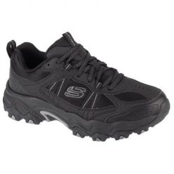 Buty trekkingowe męskie Skechers Stamina At Upper Stitch. Czarne buty sportowe męskie Skechers, bez wzorów, z materiału, bez zapięcia, trekkingowe. Za 352.00 zł.