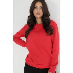 Czerwona Bluza Disphiffo. Czerwone bluzy damskie Born2be, l, bez wzorów, z polaru, casualowe, bez ramiączek, bez kaptura. Za 34.99 zł.
