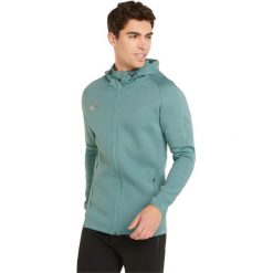 Bluza z kapturem męska Puma Team Final Casuals Hooded Jkt. Niebieskie bluzy męskie Puma, l, bez wzorów, z bawełny, sportowe, bez ramiączek, z kapturem. Za 231.99 zł.