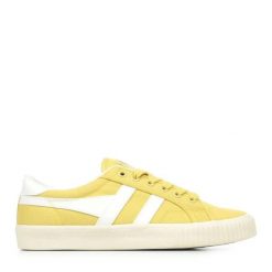 Sznurowane trampki damskie Gola Tennis Mark. Białe trampki i tenisówki damskie Gola, bez wzorów, z materiału, bez zapięcia. Za 283.50 zł.