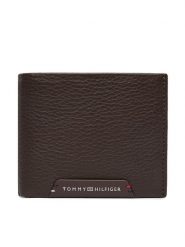 Tommy Hilfiger Portfel Th Corp Mini Cc AM0AM14788 Brązowy ciemny. Brązowe portfele męskie Tommy Hilfiger, bez wzorów, ze skóry. Za 249.99 zł.