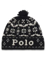 Polo Ralph Lauren Czapka 455P23851001 Czarny. Czarne czapki damskie Polo Ralph Lauren, na zimę, bez wzorów, z wełny. Za 549.99 zł.