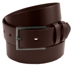 Klasyczny, Skórzany Pasek Męski - Victorio - Orzechowy (Brązowy). Brązowe paski męskie Victorio, ze skóry, klasyczne. Za 119.00 zł.