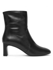Stuart Weitzman Botki Babette Zip SL542 Czarny. Czarne botki damskie Stuart Weitzman, bez wzorów, ze skóry, bez obcasa, na słupku, bez zapięcia. Za 2,769.00 zł.