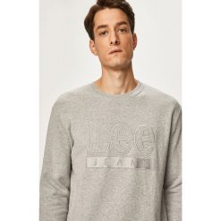 Lee - Bluza. Szare bluzy męskie Lee, l, z aplikacjami, z bawełny, bez kaptura. Za 259.90 zł.