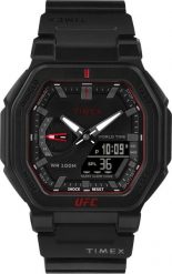 Zegarek Timex Zegarek męski Timex TW2V55200 czarny. Czarne zegarki męskie Timex, bez wzorów. Za 809.00 zł.