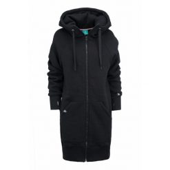 Bluza sportowa rozpinana z kapturem damska DEEP TRIP Luzak. Czarne bluzy damskie DEEP TRIP, l, bez wzorów, z bawełny, sportowe, bez ramiączek, z kapturem. Za 389.00 zł.