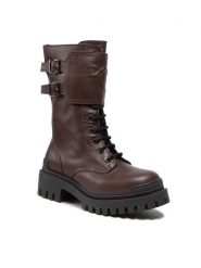 Pinko Trapery Cumino Bootie 1H2135 A072 Brązowy. Brązowe trapery damskie Pinko, ze skóry, bez zapięcia. Za 1,489.00 zł.