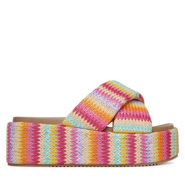 Klapki Roxy. Czerwone klapki damskie Roxy, bez wzorów, bez obcasa, bez zapięcia. Za 139.99 zł.