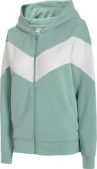 4f Bluza damska 4F miętowa H4L21 BLD019 47S S. Zielone bluzy damskie 4F, l, bez wzorów, bez ramiączek, bez kaptura. Za 223.56 zł.