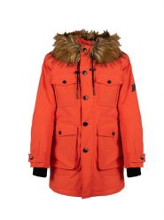 Diesel Parka "Jorg" | A062840IDAP | Mężczyzna | Pomarańczowy. Brązowe parki męskie Diesel, na zimę, m, bez wzorów, z bawełny, eleganckie, bez kołnierzyka, z kapturem. W wyprzedaży za 749.00 zł.