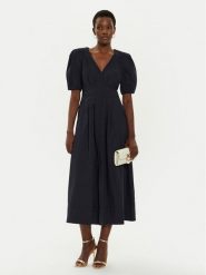 Ted Baker Sukienka codzienna Atenas 276421 Granatowy Regular Fit. Niebieskie sukienki damskie Ted Baker, na co dzień, bez wzorów, z bawełny, bez kołnierzyka, bez ramiączek, proste. Za 579.99 zł.