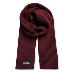 Szalik zimowy damski Superdry Vintage Radear 2.0. Brązowe szaliki damskie Superdry, na zimę, bez wzorów, z poliesteru. Za 111.55 zł.