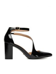 DeeZee Czółenka CEO-CD240149-1 Czarny. Czarne czółenka damskie DeeZee, bez wzorów, z materiału, bez obcasa, bez zapięcia. Za 139.99 zł.