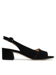 HÖGL Sandały 0-182112-01000 Czarny. Czarne sandały damskie HÖGL, bez wzorów, ze skóry, bez obcasa, na słupku, bez zapięcia. Za 689.99 zł.