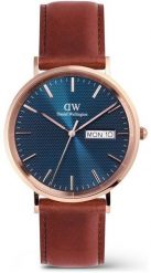 Zegarek Daniel Wellington Męski Różowy (40 mm) (DW00100830). Czerwone zegarki męskie Daniel Wellington, bez wzorów. Za 507.38 zł.