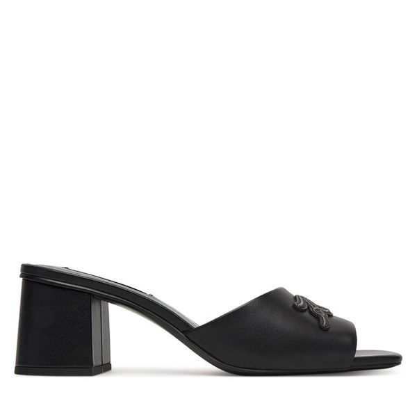 Klapki KARL LAGERFELD. Czarne klapki damskie KARL LAGERFELD, bez wzorów, bez obcasa, bez zapięcia. Za 530.99 zł.
