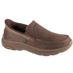 Buty sportowe Sneakersy męskie, Slip-Ins: Pollard - Osgood. Brązowe buty sportowe męskie Skechers, bez wzorów, bez zapięcia, trekkingowe. Za 439.99 zł.