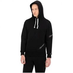 Bluza sportowa męska Champion Asymmetric Pocket Hoodie. Czarne bluzy sportowe męskie Champion, m, bez wzorów, z kapturem. Za 251.00 zł.