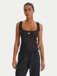 Adidas Top KD2838 Czarny Slim Fit. Czarne topy damskie Adidas, s, bez wzorów, z syntetyku, bez kołnierzyka, bez ramiączek. Za 149.99 zł.