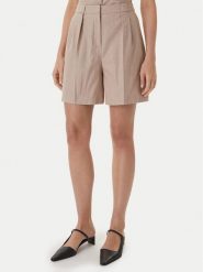 HUGO Top Copale 50560007 Beżowy Slim Fit. Brązowe topy damskie Hugo, bez wzorów, z bawełny, bez kołnierzyka, bez ramiączek. Za 859.99 zł.