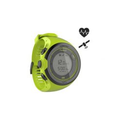 Zegarek Gps Z Pulsometrem Do Biegania Onmove 500. Zielone zegarki męskie KALENJI, bez wzorów, z gumy. W wyprzedaży za 329.99 zł.