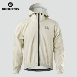 Kurtka wodoodporna i wiatroszczelna ROCKBROS. Brązowe kurtki męskie ROCKBROS, m, bez wzorów, z materiału, bez kaptura. Za 347.76 zł.