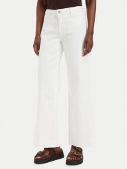 Guess Jeansy W6GB15 W1886 Kremowy Wide Leg. Białe jeansy damskie Guess, z aplikacjami, z bawełny. Za 434.99 zł.