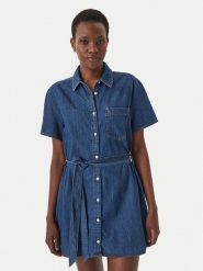 Tommy Jeans Sukienka jeansowa DW0DW22787 Niebieski Regular Fit. Niebieskie sukienki damskie Tommy Jeans, xl, bez wzorów, z bawełny, bez kołnierzyka, bez ramiączek. Za 529.99 zł.