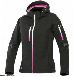 Ardon Damska kurtka softshell z kapturem materiał elastictechflexi membrana wodoodporna wiatroszczelna oddychająca % polieste % elastan czarno-różowa. Czarne kurtki sportowe damskie Ardon, xl, bez wzorów, z elastanu, bez ramiączek, z kapturem. Za 253.49 zł.
