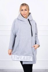 Bluza ocieplana z suwakiem szara. Szare bluzy damskie KESI, l, bez wzorów, z bawełny, bez ramiączek, bez kaptura. Za 278.10 zł.