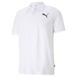 Koszulka Polo Sportowa Męska Puma Ess Pique. Białe koszulki sportowe męskie Puma, l, bez wzorów, bez ramiączek, na golfa. Za 99.00 zł.