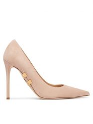 Elisabetta Franchi Szpilki SA-16L-62E2-590 Beżowy jasny. Brązowe szpilki damskie Elisabetta Franchi, bez wzorów, ze skóry, bez obcasa, na szpilce, bez zapięcia. Za 2,509.00 zł.