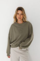 BLUZA JESS OLIWKA One size - Flawless. Bluzy damskie Flawless, s, bez wzorów, bez ramiączek, bez kaptura. Za 286.45 zł.