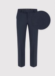 PAKO LORENTE – Gładkie granatowe spodnie garniturowe. Niebieskie eleganckie spodnie męskie Pako Lorente, bez wzorów, z elastanu. Za 699.99 zł.