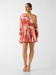 Marciano Guess Sukienka koktajlowa G6GK58 W2214 Pomarańczowy Regular Fit. Brązowe sukienki damskie Marciano Guess, z aplikacjami, z syntetyku, wizytowe, bez kołnierzyka, bez ramiączek. Za 832.99 zł.