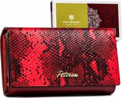 Peterson Stylowy Portfel Damski Ze Wzorem Skóry Węża. Portfele damskie Peterson, ze skóry. Za 216.79 zł.