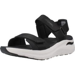 Sandały SKECHERS ARCH FIT 2.0 Czarny. Czarne sandały damskie Skechers, bez wzorów, z materiału, bez obcasa, bez zapięcia. Za 233.99 zł.
