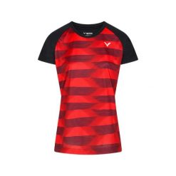 Koszulka do tenisa damska Victor T-34102 CD. Czarne bluzki damskie Victor, s, bez wzorów, z poliesteru, sportowe, bez kołnierzyka, bez ramiączek. Za 129.99 zł.