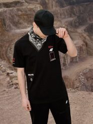 4F T-shirt regular z nadrukiem męski - czarny XXL. Czarne t-shirty męskie 4F, m, bez wzorów, z bawełny, bez kołnierzyka, bez ramiączek. Za 79.99 zł.