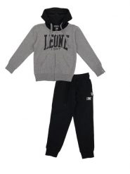 Bluza z kaptur na co dzień na siłownię. Czarne bluzy damskie LEONE 1947 APPAREL, bez wzorów, z dresówki, bez ramiączek, bez kaptura. Za 84.16 zł.