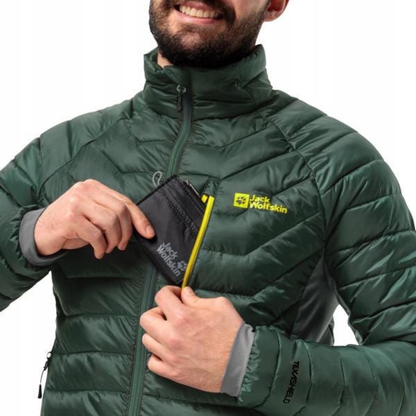 Kurtka męska Jack Wolfskin Jack Wolfskin Routeburn Pro Ins Jacket 1206862-T0138 Zielone L. Zielone kurtki męskie Jack Wolfskin, l, bez wzorów, bez kaptura. Za 528.46 zł.